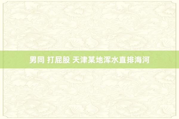 男同 打屁股 天津某地浑水直排海河