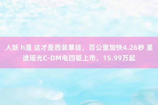 人妖 h漫 这才是西装暴徒，百公里加快4.26秒 星途瑶光C-DM电四驱上市，15.99万起