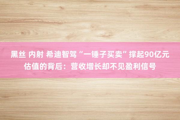 黑丝 内射 希迪智驾“一锤子买卖”撑起90亿元估值的背后：营收增长却不见盈利信号