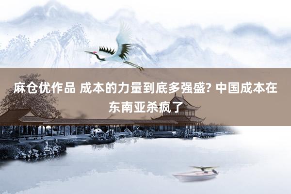 麻仓优作品 成本的力量到底多强盛? 中国成本在东南亚杀疯了