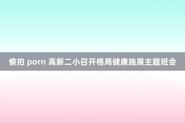 偷拍 porn 高新二小召开格局健康施展主题班会