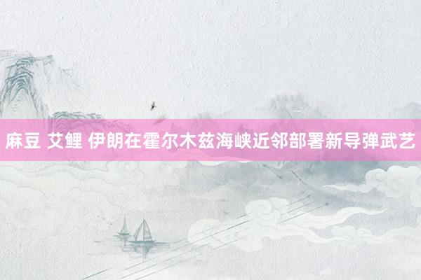 麻豆 艾鲤 伊朗在霍尔木兹海峡近邻部署新导弹武艺