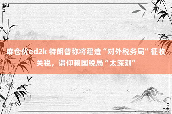 麻仓优ed2k 特朗普称将建造“对外税务局”征收关税，谓仰赖国税局“太深刻”