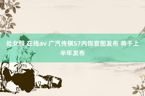 处女膜 在线av 广汽传祺S7内饰官图发布 将于上半年发布