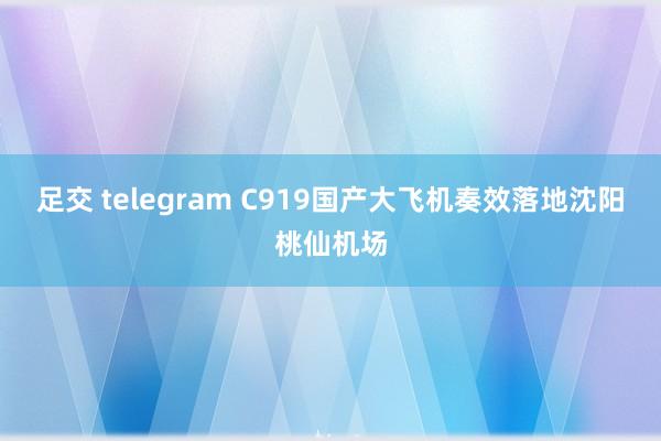 足交 telegram C919国产大飞机奏效落地沈阳桃仙机场