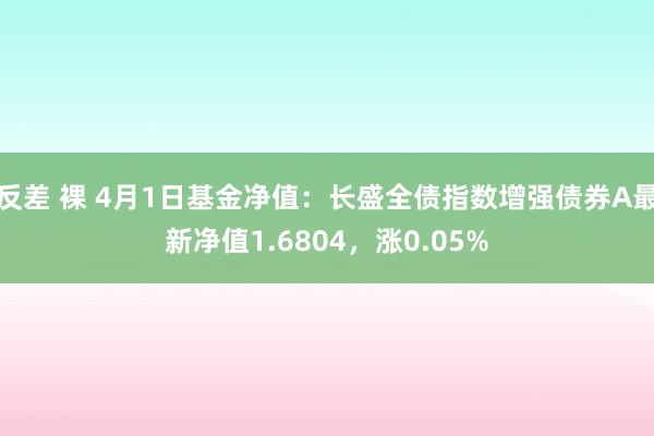 反差 裸 4月1日基金净值：长盛全债指数增强债券A最新净值1.6804，涨0.05%