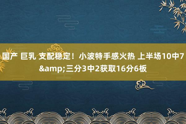国产 巨乳 支配稳定！小波特手感火热 上半场10中7&三分3中2获取16分6板