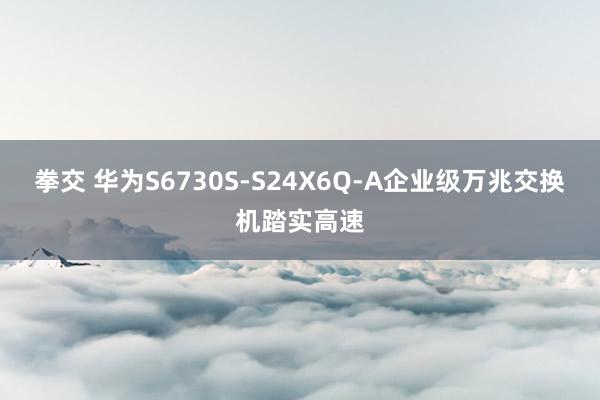拳交 华为S6730S-S24X6Q-A企业级万兆交换机踏实高速
