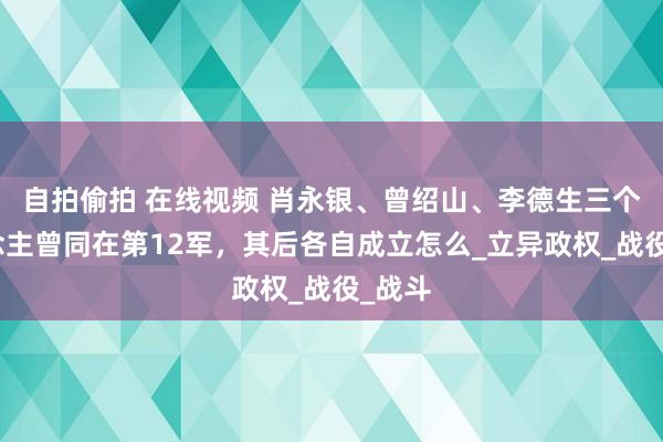 自拍偷拍 在线视频 肖永银、曾绍山、李德生三个东说念主曾同在第12军，其后各自成立怎么_立异政权_战役_战斗