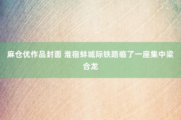 麻仓优作品封面 淮宿蚌城际铁路临了一座集中梁合龙
