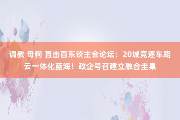 调教 母狗 直击百东谈主会论坛：20城竞逐车路云一体化蓝海！政企号召建立融合圭臬