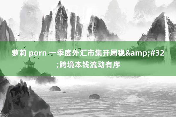 萝莉 porn 一季度外汇市集开局稳&#32;跨境本钱流动有序